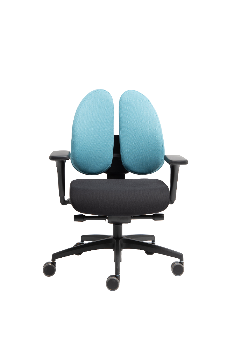 MUVBACK | ergonomischer Bürostuhl | zweigeteilte bewegliche Rückenlehne