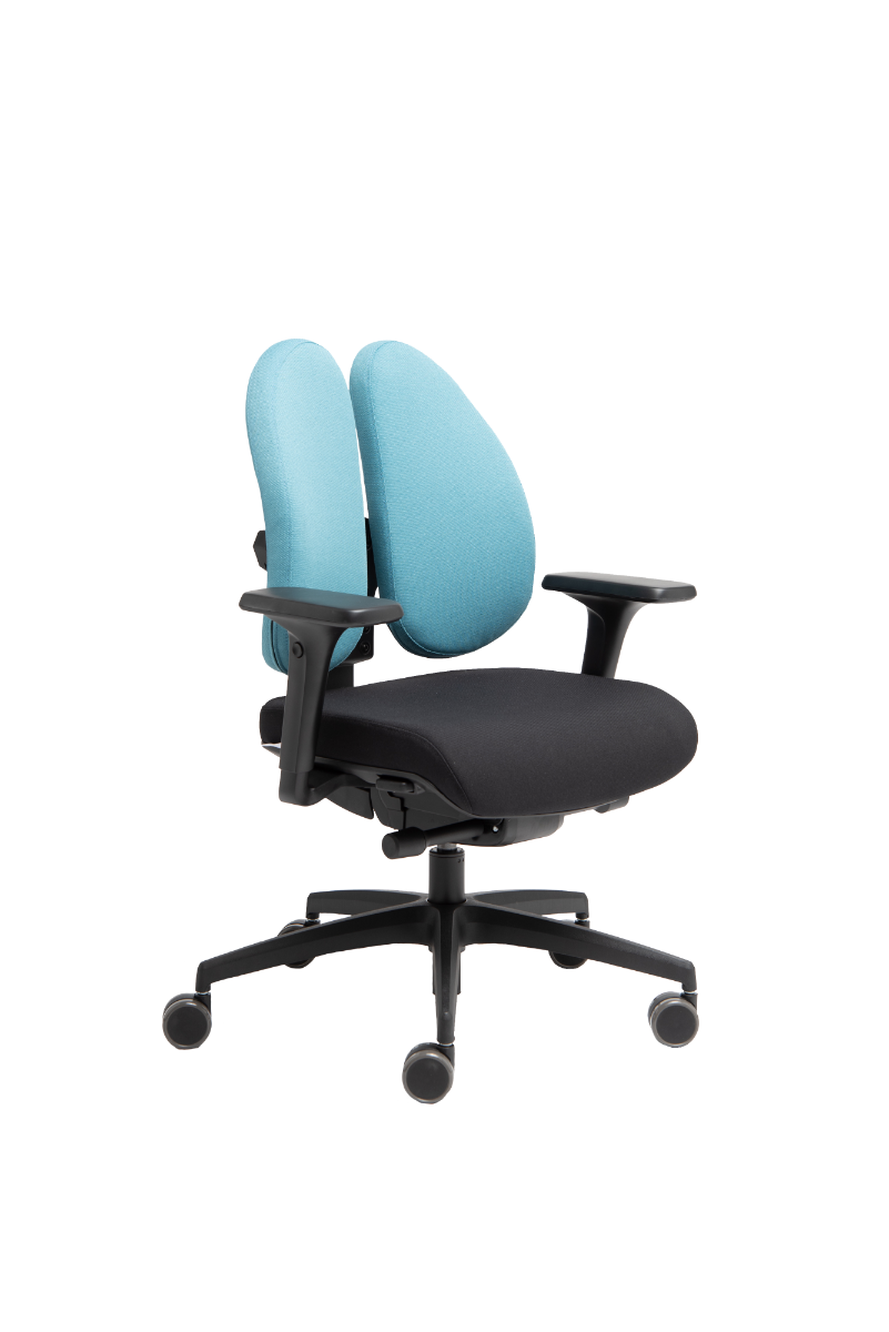 MUVBACK | ergonomischer Bürostuhl | zweigeteilte bewegliche Rückenlehne