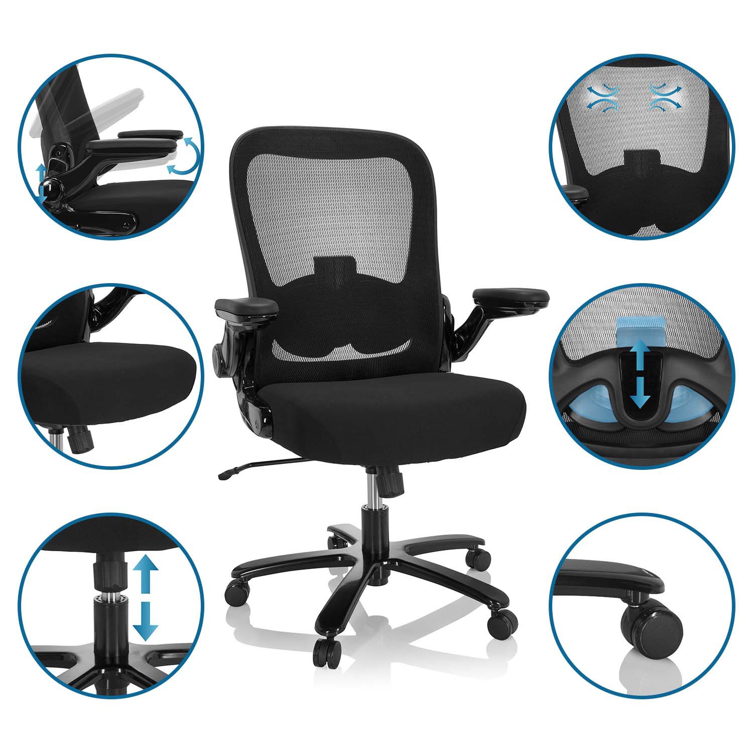 INSTRUCTOR I XXL Bürostuhl | ergonomischer Chefsessel | bis 220 kg | für langes Sitzen