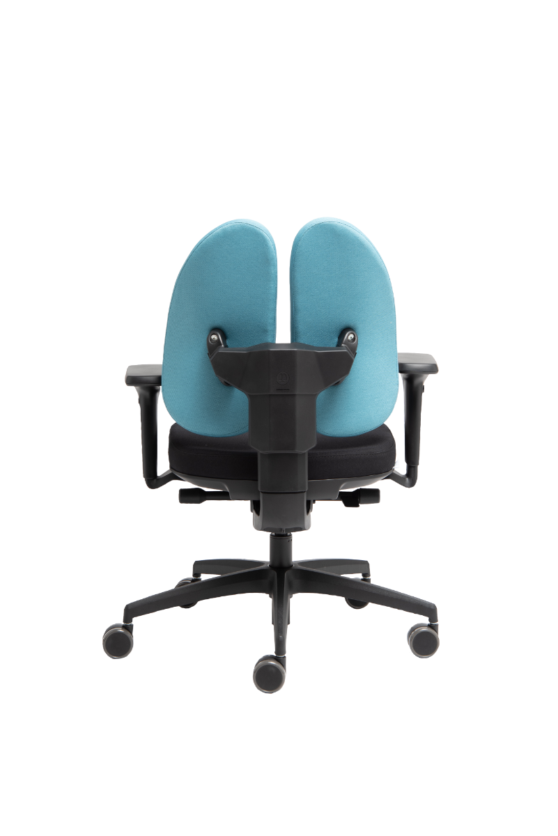 MUVBACK | ergonomischer Bürostuhl | zweigeteilte bewegliche Rückenlehne