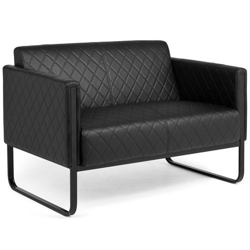 ARUBA Black Loungesofa | 2- oder 3-Sitzer | gepolstert | für Lounge & Empfang