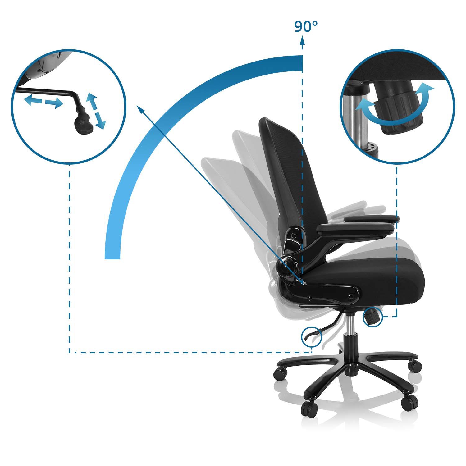INSTRUCTOR I XXL Bürostuhl | ergonomischer Chefsessel | bis 220 kg | für langes Sitzen