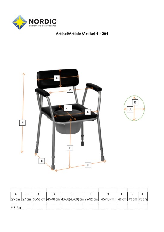 Toilettenstuhl COMFORT XL