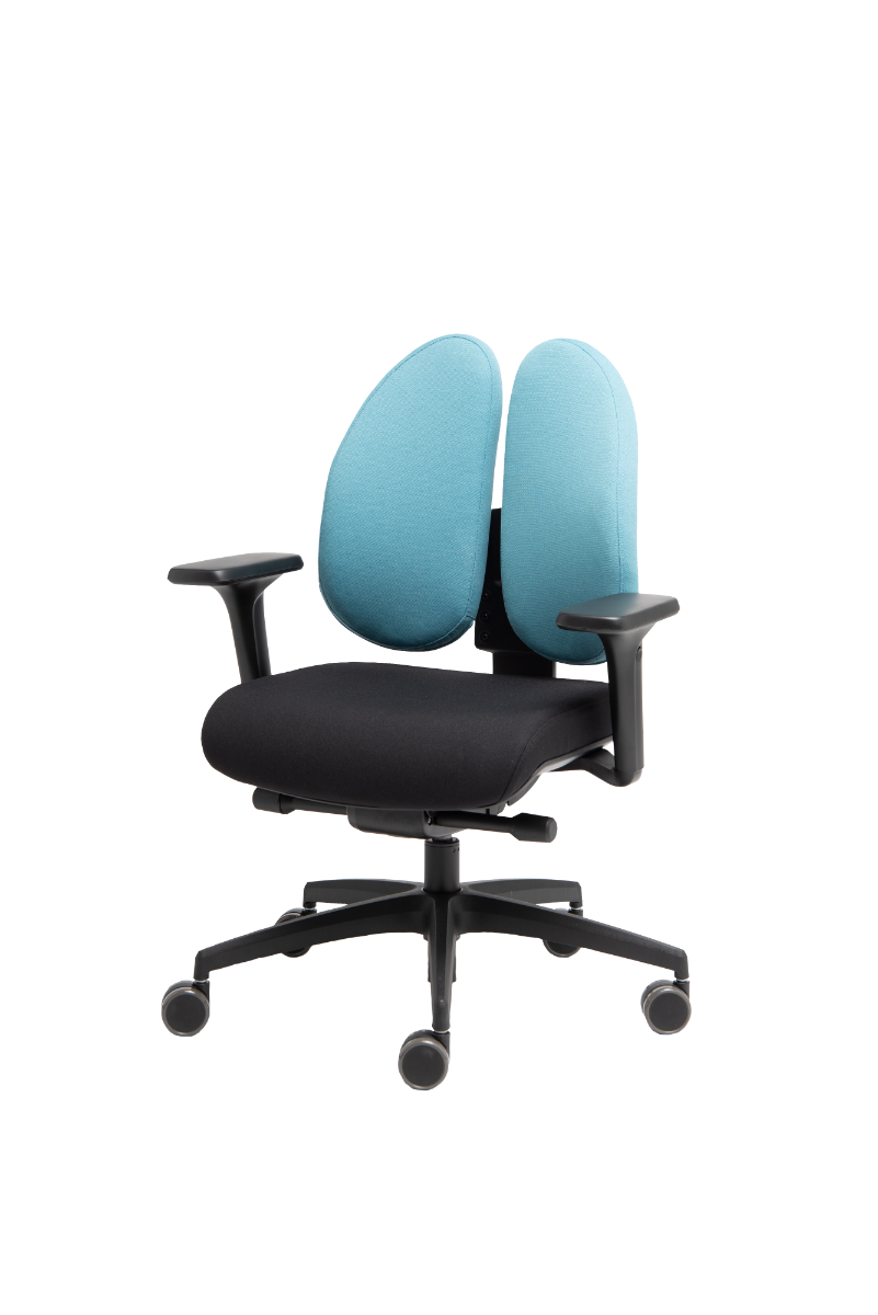 MUVBACK | ergonomischer Bürostuhl | zweigeteilte bewegliche Rückenlehne