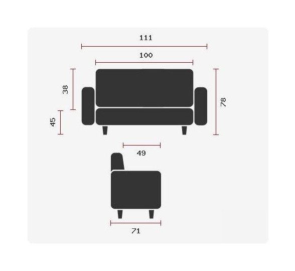 ARUBA Black Loungesofa | 2- oder 3-Sitzer | gepolstert | für Lounge & Empfang