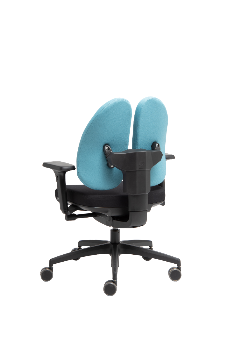MUVBACK | ergonomischer Bürostuhl | zweigeteilte bewegliche Rückenlehne